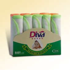 Khăn sữa, khăn gạc cho bé thương hiệu Diva chất liệu vải Nhật 3 lớp 25X25-KS25D
