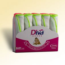 Khăn sữa, khăn gạc cho bé thương hiệu Diva vải Nhật 4 lớp size 25X30cm-KS4L30