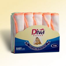 Khăn sữa, khăn gạc cho bé thương hiệu Diva 5 lớp 25X30cm-KS5L30